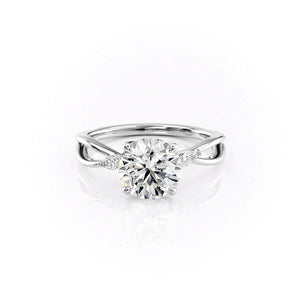 The Kelsey Set With A 1 Carat Round Lab Diamond