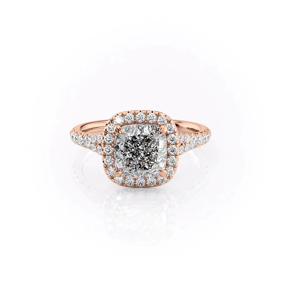 The Miley Set With A 3.5 Carat Cushion Moissanite