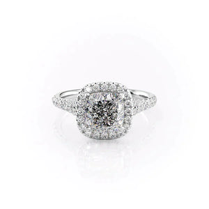 The Miley Set With A 1 Carat Cushion Moissanite