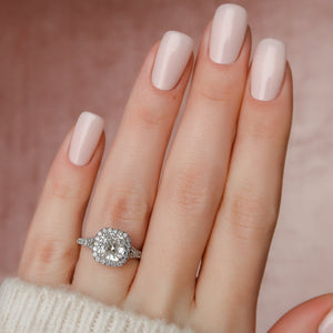 The Miley Set With A Cushion Moissanite