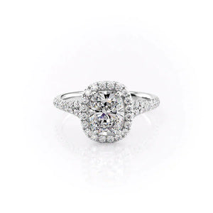 The Miley Set With A 1.5 Carat Elongated Cushion Lab Diamond