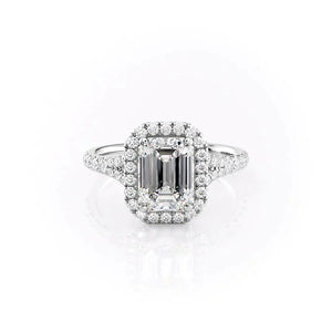 The Miley Set With A 4.5 Carat Emerald Moissanite