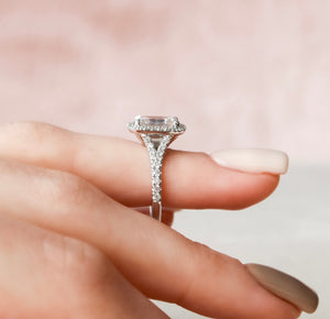 The Miley Set With A 1 Carat Emerald Lab Diamond