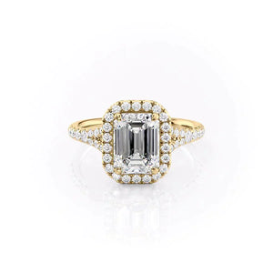 The Miley Set With A 4.5 Carat Emerald Moissanite