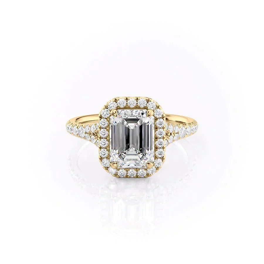 The Miley Set With A 1 Carat Emerald Moissanite