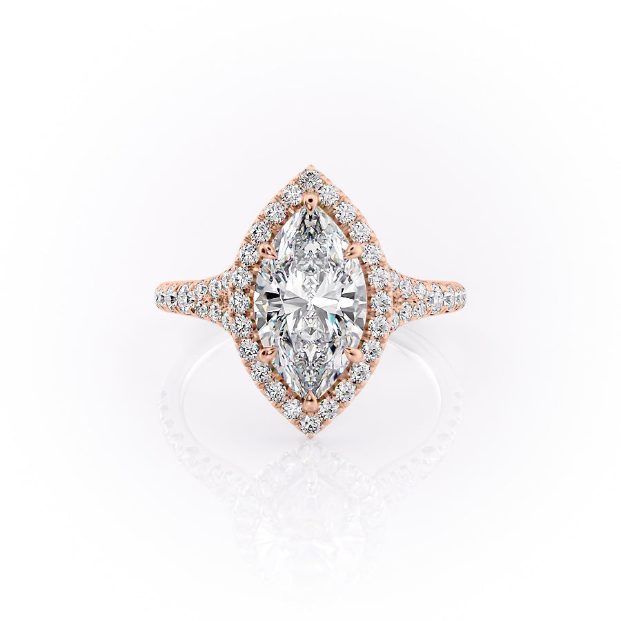 The Miley Set With A 2 Carat Marquise Moissanite