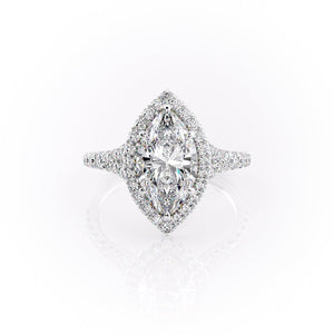 The Miley Set With A 3 Carat Marquise Moissanite