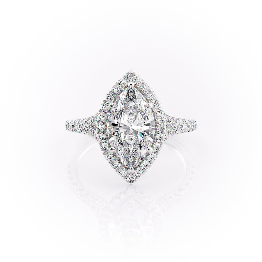 The Miley Set With A 1 Carat Marquise Moissanite