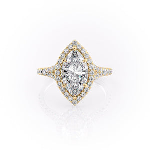 The Miley Set With A 5 Carat Marquise Moissanite