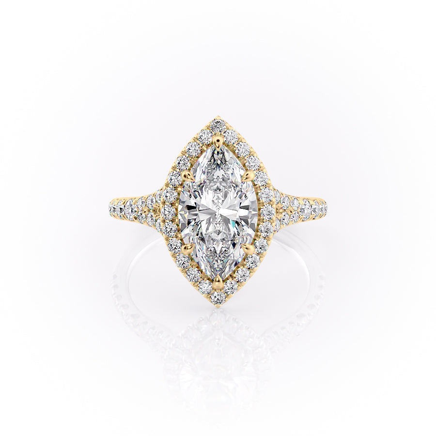 The Miley Set With A 2.5 Carat Marquise Moissanite