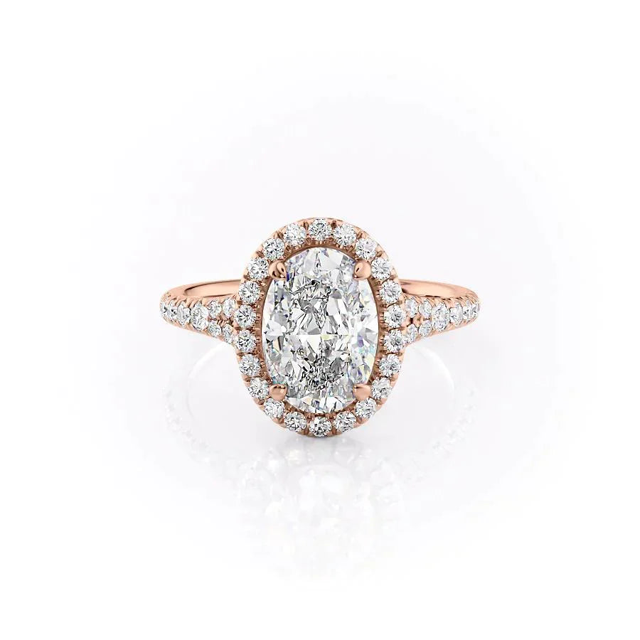 The Miley Set With A 1 Carat Oval Moissanite