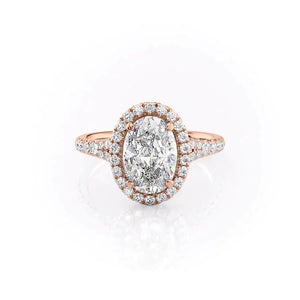 The Miley Set With A 4.5 Carat Oval Moissanite