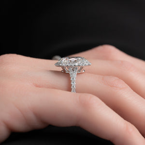 The Miley Set With A 2 Carat Oval Lab Diamond