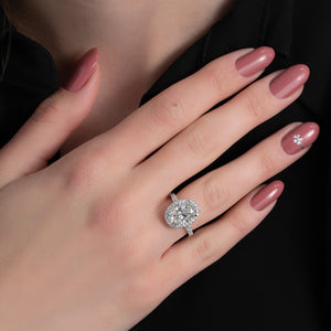 The Miley Set With A 2 Carat Oval Lab Diamond
