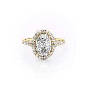 The Miley Set With A 3.5 Carat Oval Moissanite