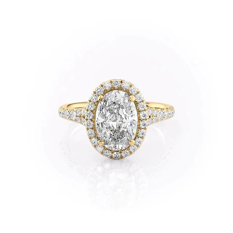 The Miley Set With A 3 Carat Oval Moissanite
