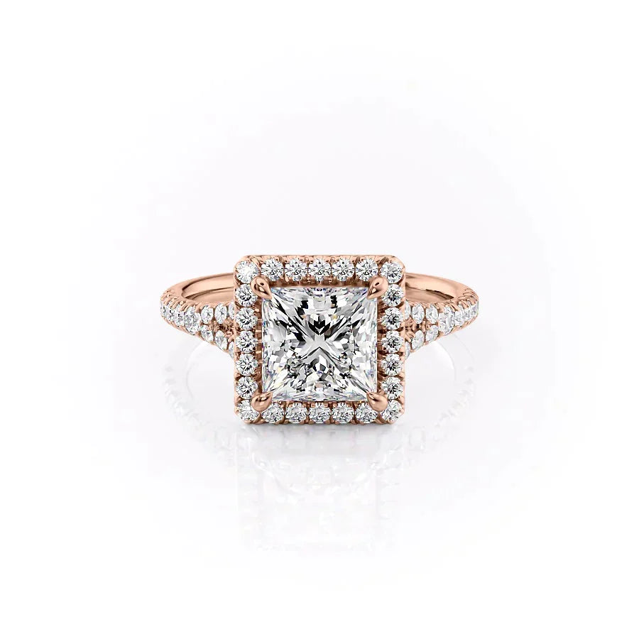 The Miley Set With A 2.5 Carat Princess Lab Diamond