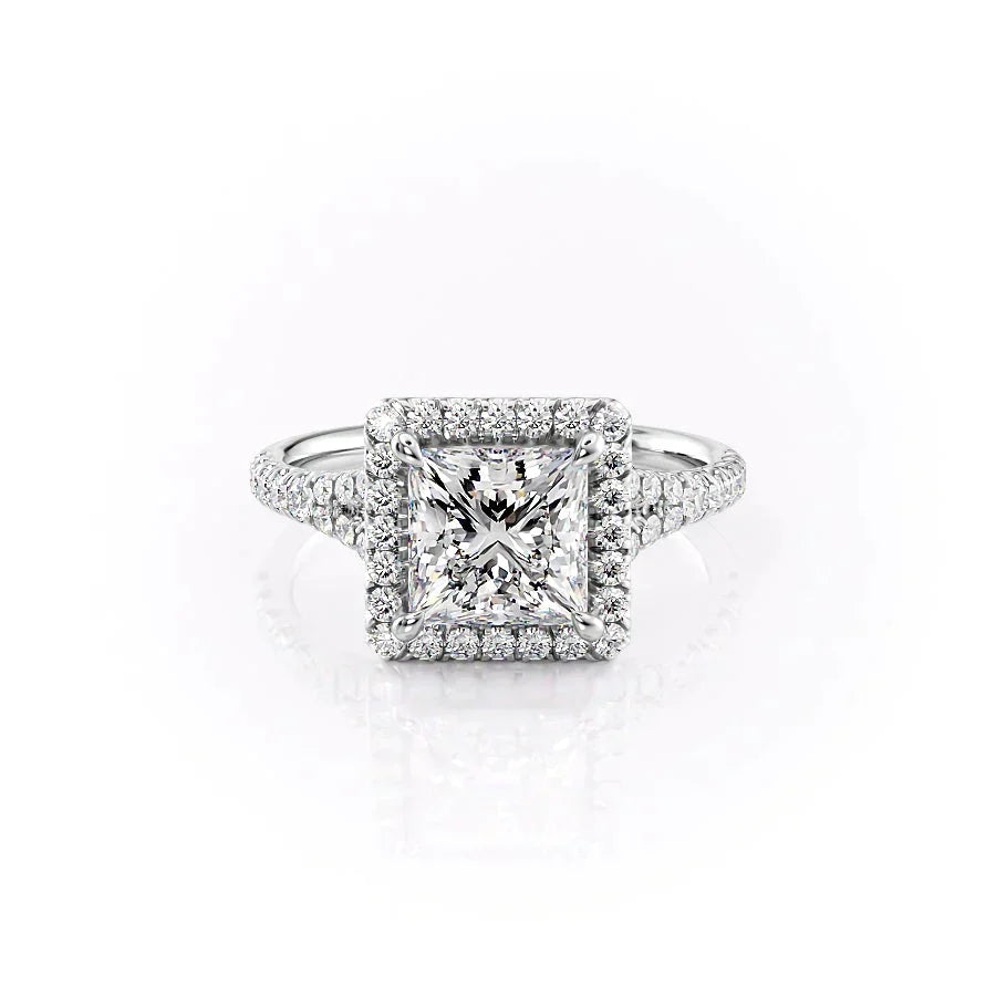 The Miley Set With A 3 Carat Princess Lab Diamond