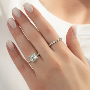 The Miley Set With A 2 Carat Princess Lab Diamond