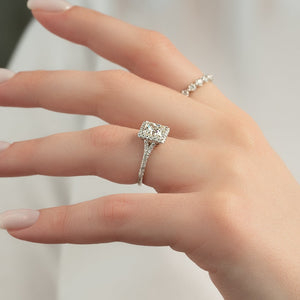 The Miley Set With A 2 Carat Princess Lab Diamond