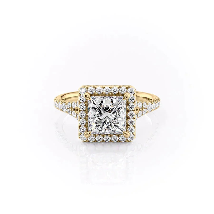 The Miley Set With A 3.5 Carat Princess Moissanite