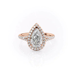 The Miley Set With A 4 Carat Pear Moissanite
