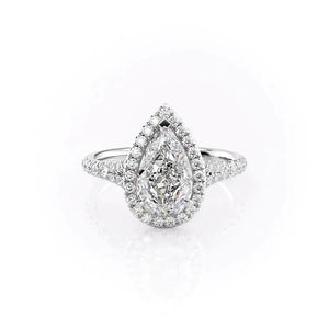 The Miley Set With A 2.5 Carat Pear Lab Diamond