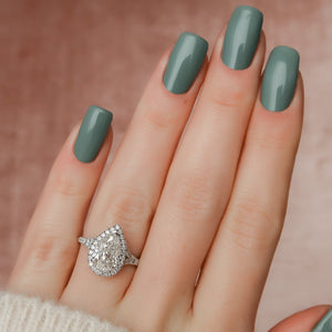 The Miley Set With A 2 Carat Pear Lab Diamond