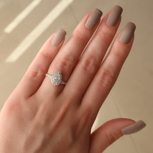 The Miley Set With A 2 Carat Pear Lab Diamond