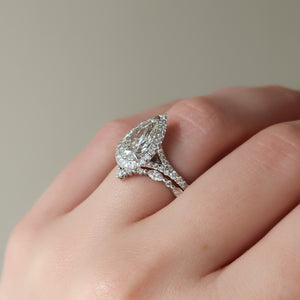 The Miley Set With A 2 Carat Pear Lab Diamond