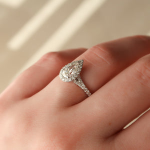 The Miley Set With A 2 Carat Pear Lab Diamond