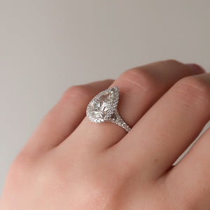 The Miley Set With A 2 Carat Pear Lab Diamond