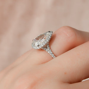 The Miley Set With A 2 Carat Pear Lab Diamond