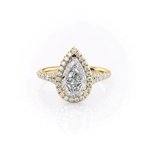 The Miley Set With A 4 Carat Pear Moissanite