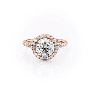 The Miley Set With A 5 Carat Round Moissanite