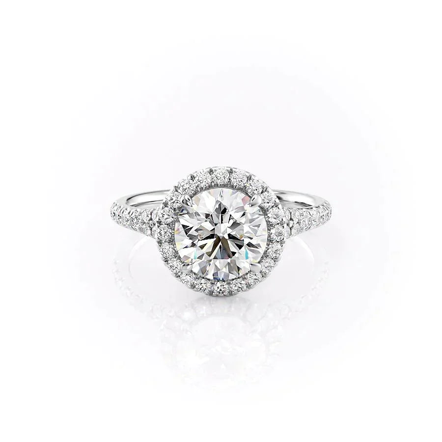 The Miley Set With A 3 Carat Round Moissanite