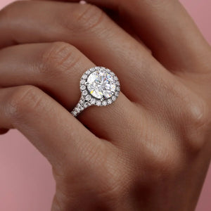 The Miley Set With A 2 Carat Round Moissanite