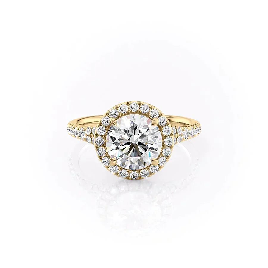 The Miley Set With A 2.5 Carat Round Lab Diamond