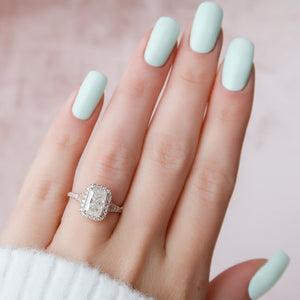 The Miley Set With A Radiant Moissanite