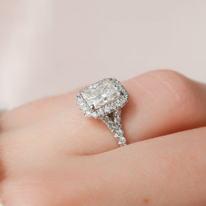 The Miley Set With A 2 Carat Radiant Lab Diamond