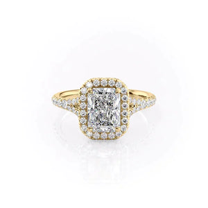 The Miley Set With A 3 Carat Radiant Moissanite