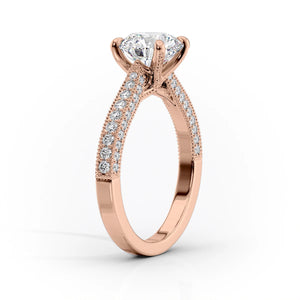 The Catherine Set With A 2 Carat Cushion Moissanite