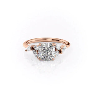 The Melissa Set With A Cushion Moissanite