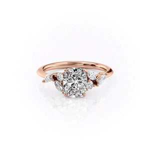 The Melissa Set With A Elongated Cushion Moissanite
