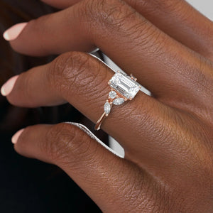 The Melissa Set With A 1.5 Carat Emerald Lab Diamond