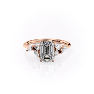 The Melissa Set With A Emerald Moissanite
