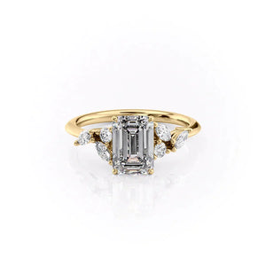 The Melissa Set With A 2 Carat Emerald Lab Diamond