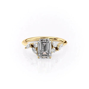 The Melissa Set With A Emerald Moissanite