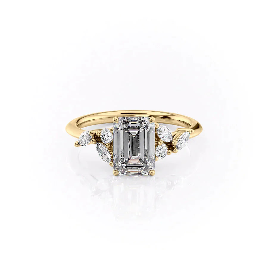 The Melissa Set With A 1.5 Carat Emerald Lab Diamond