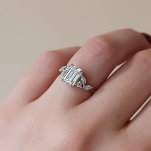 The Melissa Set With A 1.5 Carat Emerald Lab Diamond